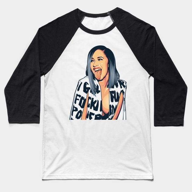 Cardi B Baseball T-Shirt by bikonatics